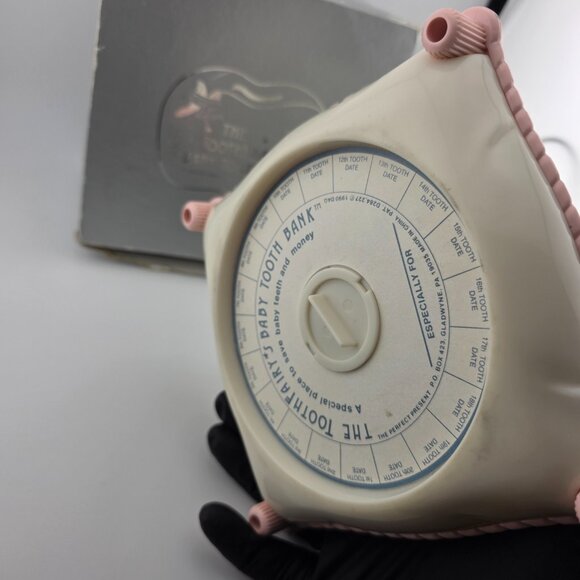 Vintage The Perfect Present The Toothfairy's Baby Tooth Bank Pink White for Kids - Picture 5 of 9